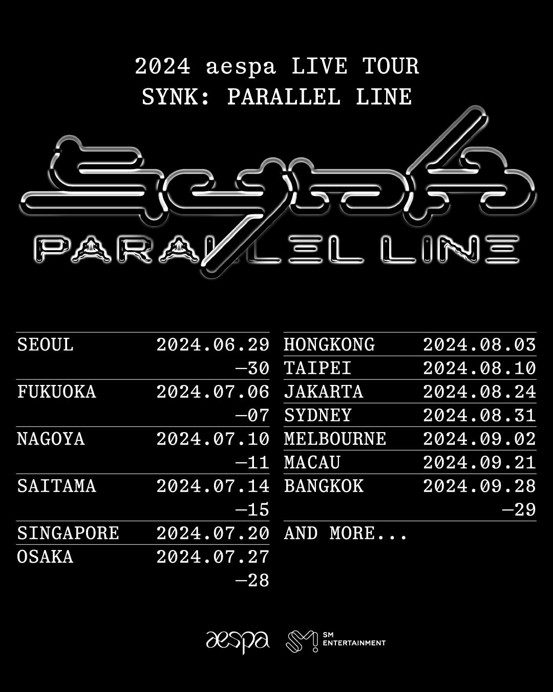 2024韓星來港演唱會 2024 aespa LIVE TOUR - SYNK : Parallel Line